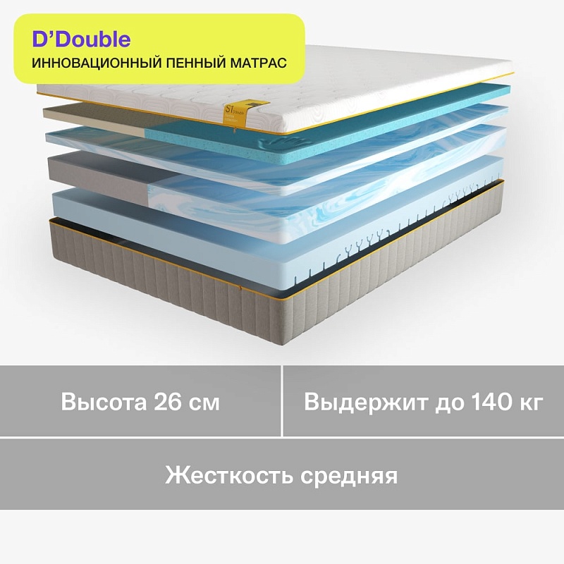 Матрас DDouble Soft/Hard (140х200)